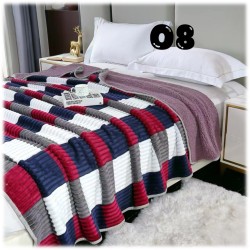 Block Sherpa Throws / Blankets - Queen Size