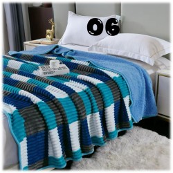 Block Sherpa Throws / Blankets - Queen Size