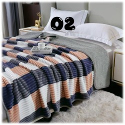 Block Sherpa Throws / Blankets - Queen Size