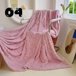 Luxury Leaf Embossed Throw / Blanket - Queen Size