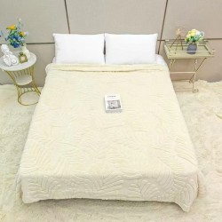 Luxury Leaf Embossed Throw / Blanket - Queen Size