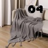 Knitted Blanket/Throw with tassels