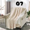 Queen size, geometric style embossed, Sherpa lined blanket/throw