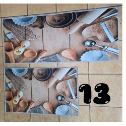 2 Piece 3D Printed Kitchen Mat Set