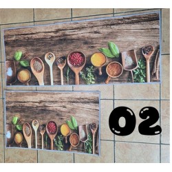 2 Piece 3D Printed Kitchen Mat Set