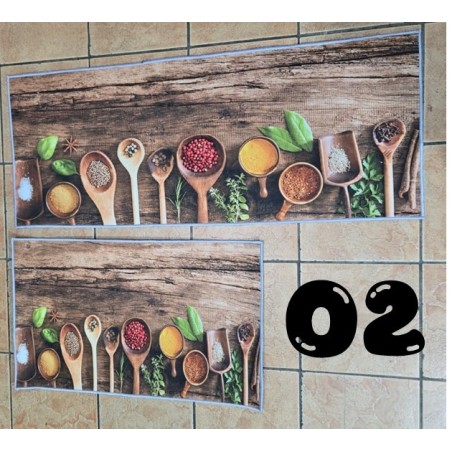 2 Piece 3D Printed Kitchen Mat Set