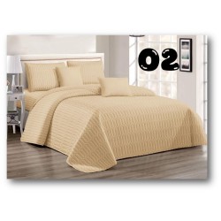 ELEGANT SIMPLE QUEEN 5 PIECE BEDSPREAD SET