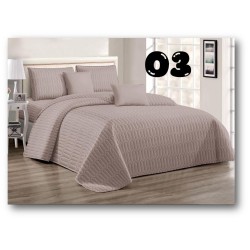 ELEGANT SIMPLE QUEEN 5 PIECE BEDSPREAD SET
