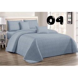 ELEGANT SIMPLE QUEEN 5 PIECE BEDSPREAD SET