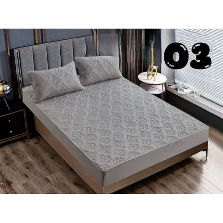 Mokka Style Fitted Sheet Set, Queen/King