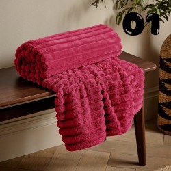 Beautiful Ribbed Fleece Throw / Blanket