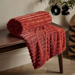 Beautiful Ribbed Fleece Throw / Blanket