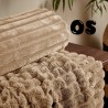 Beautiful Ribbed Fleece Throw / Blanket