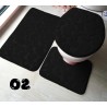 Heart Design Bathroom Carpet Set - 3 Piece