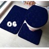 Heart Design Bathroom Carpet Set - 3 Piece