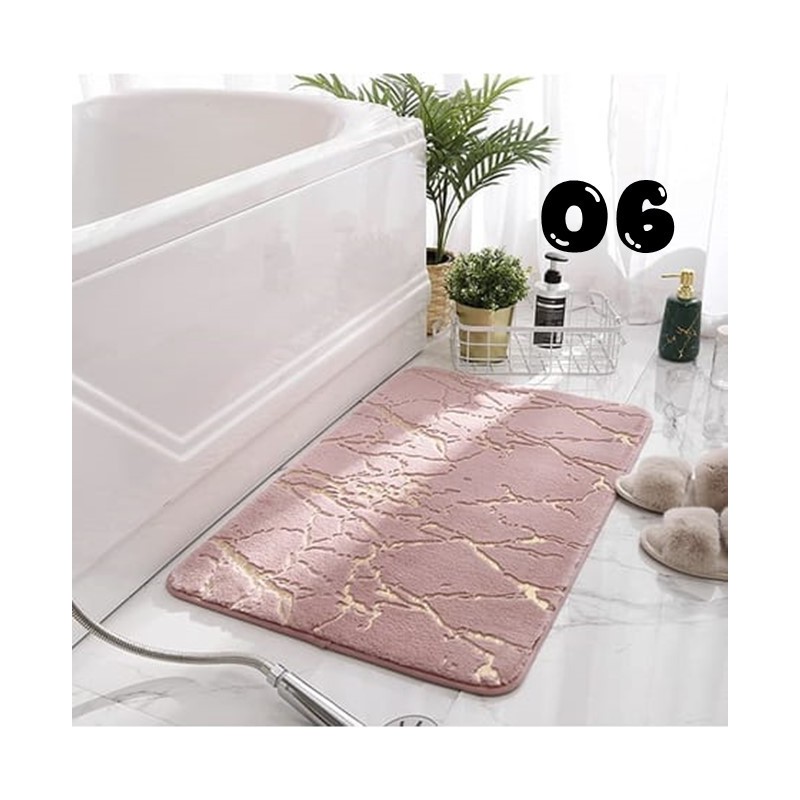 Fluffy or marble effect mats, small rugs