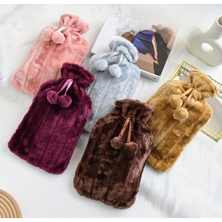 Fluffy Hot Water Bottle and Plush Cover