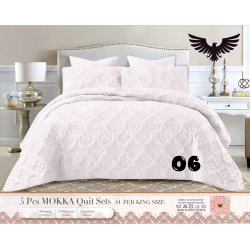 Mokka Super King Quilted Bed Set - 5 Piece