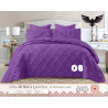 Mokka Super King Quilted Bed Set - 5 Piece