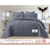 Mokka Super King Quilted Bed Set - 5 Piece