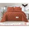 Mokka Super King Quilted Bed Set - 5 Piece