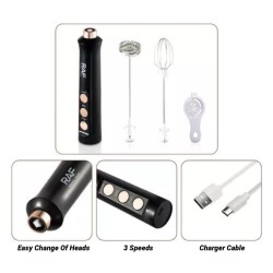 3 in 1 Rechargeable Electric Egg Whisk/Milk Frother