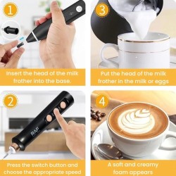 3 in 1 Rechargeable Electric Egg Whisk/Milk Frother