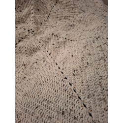 Crocheted Blanket - Oatmeal 5 Point