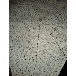 Crocheted Blanket - Oatmeal 5 Point