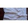 Crocheted WHITE Shell Design Blanket