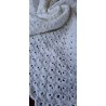 Crocheted WHITE Shell Design Blanket