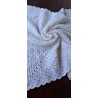 Crocheted WHITE Shell Design Blanket