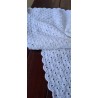 Crocheted WHITE Shell Design Blanket