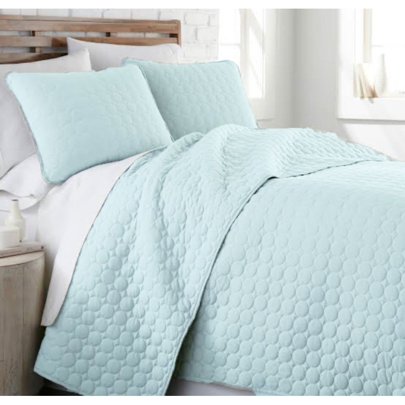 Plain Colour Circle Embossed Quilt 01