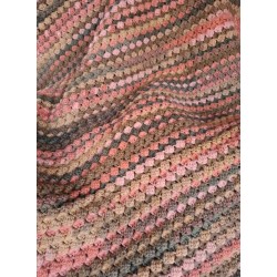Crocheted Blanket Pinks and Earthy Tones