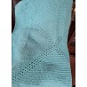 Crocheted Teal / Turquoise Cluster Burst Granny Square Blanket