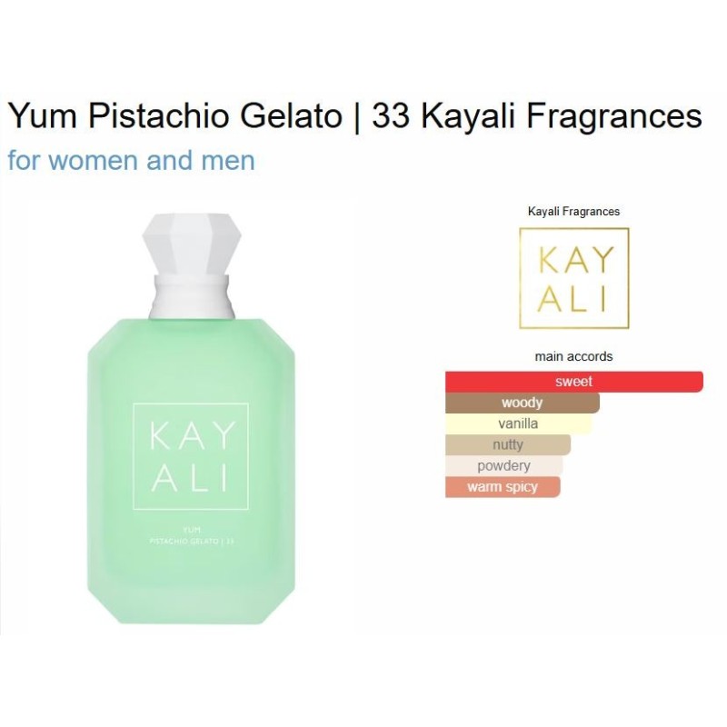 Yum Pistachio Gelato | 33 Kayali Fragrances for women and men 100ml