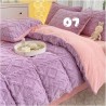 Gorgeous Geometric Style Fleece Queen to King Size Comforter Set
