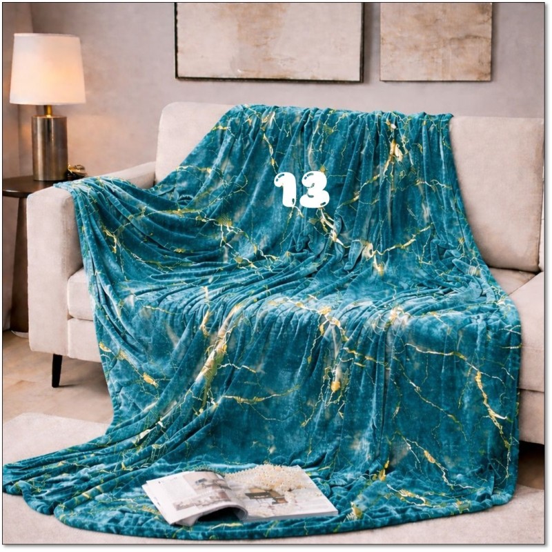 Marble Vein Plush Throw Blanket