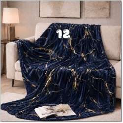 Marble Vein Plush Throw Blanket