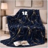 Marble Vein Plush Throw Blanket