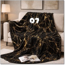 Marble Vein Plush Throw Blanket