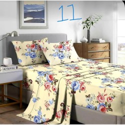 4 Piece Poly Cotton Printed Summer Sheet Set