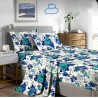 4 Piece Poly Cotton Printed Summer Sheet Set