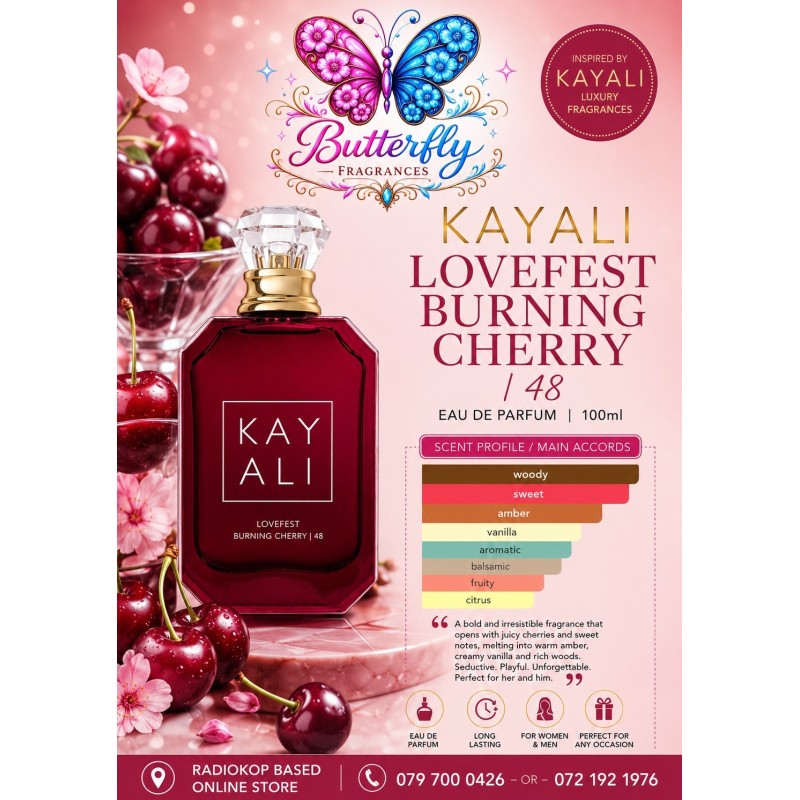Lovefest Burning Cherry | 48 Eau de Parfum Kayali Fragrances for women and men 100ml