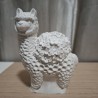 Floral Embossed Llama (3D) Plaster Paintable Figurine