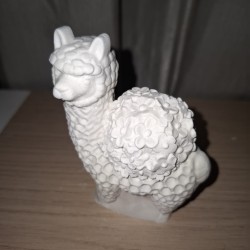 Floral Embossed Llama (3D) Plaster Paintable Figurine