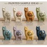 Floral Embossed Llama (3D) Plaster Paintable Figurine