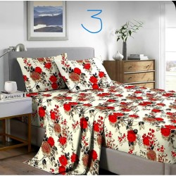 4 Piece Poly Cotton Printed Summer Sheet Set