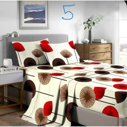 4 Piece Poly Cotton Printed Summer Sheet Set